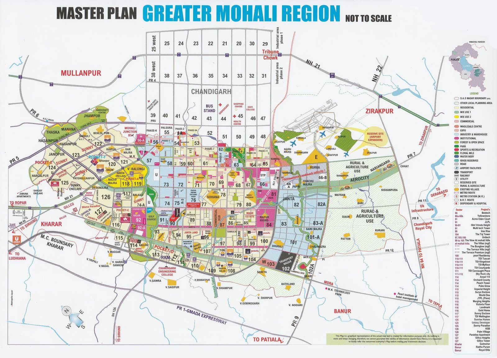 greater mohali map